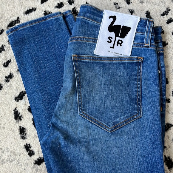 Sandrine Rose NWT Denim Sz 28 Distressed Skinny Jean Indigo - Picture 6 of 6